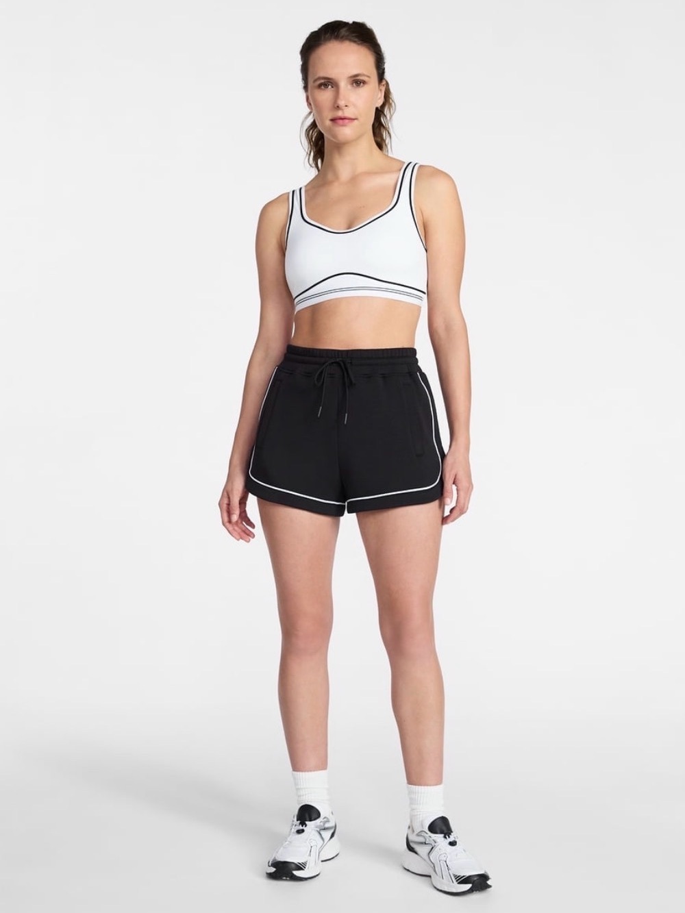 Avia Black Athletic Shorts with White Piping Size Large NEW!